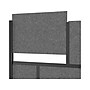 Luxor Workflow Series 6-Panel Freestanding Modular Room Divider System Starter Wall with Whiteboard, 70"H x 53"W, Black/Gray~#|#~2FA7F400-CC57-4F72-A305065D1D261E7C_sc7