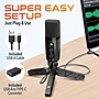 Delton M101 RGB Condenser Microphone and ANC Bluetooth Computer Headphones Podcast & Recording Kit, Black (DRU3000BD1)~#|#~2FA9E3AB-6001-4EEA-AAA92278A318976E_sc7