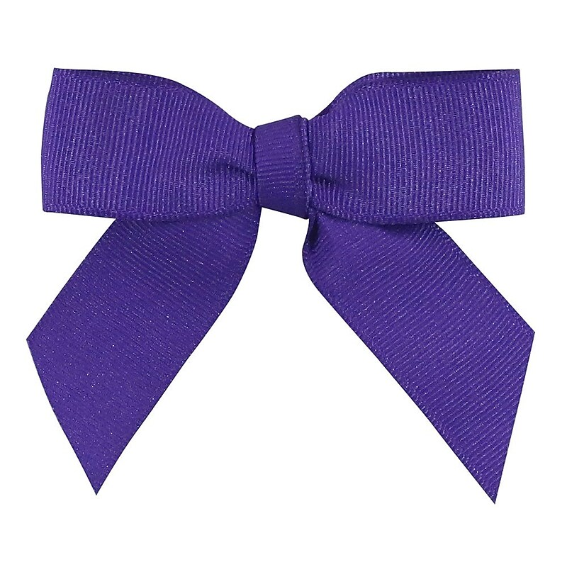 JAM Paper Grosgrain Bows, Regal Purple, 100/Pack (52640349292) image 1