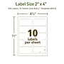 Avery EcoFriendly Laser/Inkjet Shipping Labels, 2" x 4", White, 250 Labels/Pack (48263)~#|#~2FBA1684-3943-4EDF-8C3F2FF00E236AA6_sc7