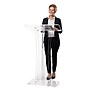 AdirOffice 47" Podium Lectern, Clear (661-02-PKG)~#|#~2FBCFC80-AC4A-43EB-B4CDCDE91F6D7C18_sc7
