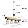 Lalia Home 4 Light Farmhouse Beam LED Pendant, Light Wood (LHC-1001-LW)~#|#~2FBDF8B3-5625-4837-895B014D6A2C5AC7_sc7