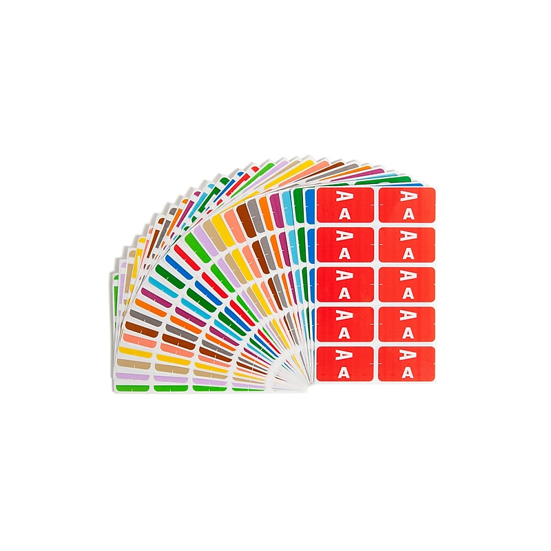 Smead AlphaZ ACCS Color-Coded Labels, A-Z Index, Assorted Colors, 2200/Box (67170) image 1