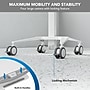 Mount-It! MedHub Mobile Medical Cart Workstation with Spring Arm Laptop Mount and Locking Caster Wheels, White/Grey (MI-16017)~#|#~2FBFA8E3-81AB-4C30-A2E3C46422A877EE_sc7