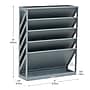 Mind Reader 5-Compartment Mountable Plastic Vertical File Storage, Gray  (WALLANCH-GRY)~#|#~2FC3238A-525D-4689-B73BB1195A36B453_sc7