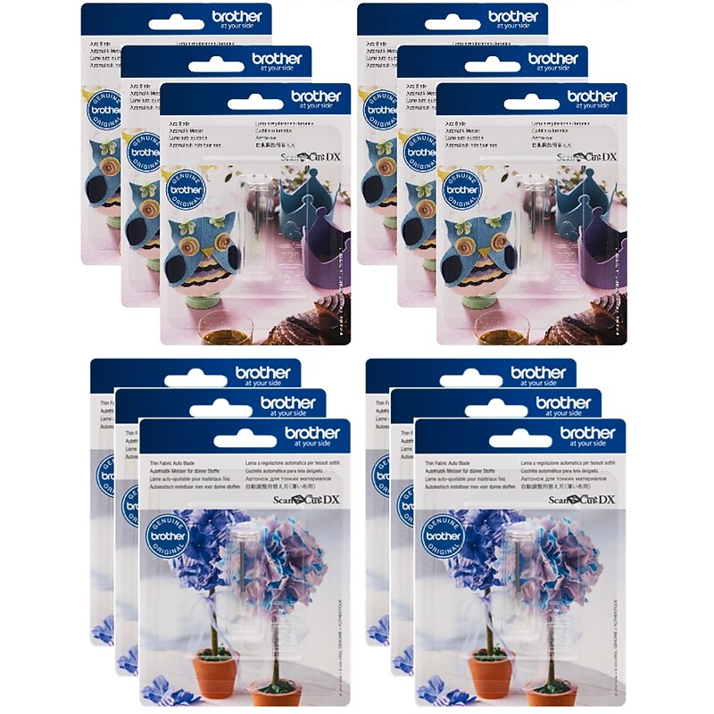 Brother ScanNCut DX Standard Auto Blades and Thin Fabric Auto Blades, 12/Pack (CABLD6BLDQ6-STP) image 1