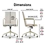 Elle Decor Giselle Fabric Computer and Desk Chair, Cream/Gold (CHR10058D)~#|#~2FC8CF18-198E-4865-864A68E18F164F3C_sc7