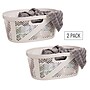Mind Reader 10.57-Gallon Laundry Basket with Handles, Plastic, Ivory, 2/Set (2HHAMP40-IVO)~#|#~2FC9765D-56CB-4F98-AA6DF26F669B321E_sc7