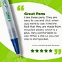 BIC Ecolutions Clic Stic Retractable Ballpoint Pens, Medium Point, Blue Ink, Dozen (CSEM11BE)~#|#~2FC9F1F2-5A3D-4EB4-A275CA9251443F79_sc7