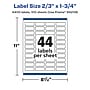 Avery Laser/Inkjet Multipurpose Labels, 1.75" x ", Glossy White, 4400/Box (94209)~#|#~2FCBD5BD-9296-40CA-BA199ADAC8E56572_sc7