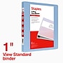 Staples Heavy Duty 1" 3-Ring View Binder, D-Ring, Light Blue (ST63088)~#|#~2FD4E076-B97F-4F1B-8460991650303769_sc7