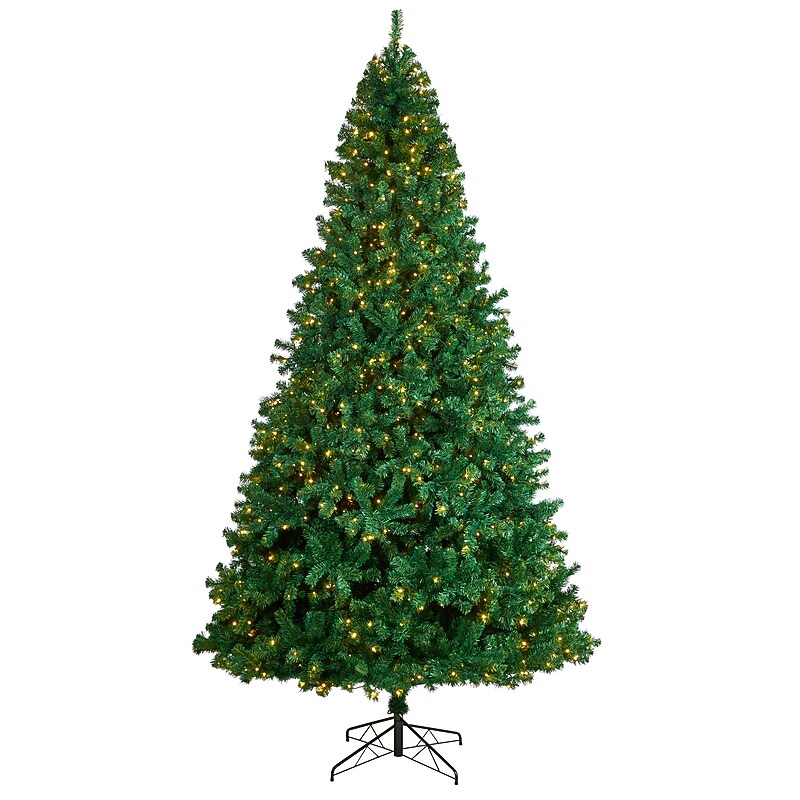 Nearly Natural 11' Northern Tip Artificial Christmas Tree with 1000 Clear LED Lights and 2720 Bendable Branches (T3390) image 1
