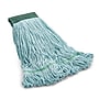 Coastwide Professional™ Looped-End Wet Mop Head, Medium, Recycled PET/Cotton Blend, 5" Headband, Blue (CW57753)~#|#~2FDC3B5D-3828-43A1-97F94C4381C62E7B_sc7