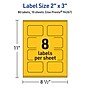 Avery Laser/Inkjet Rectangle Scalloped Multipurpose Labels, 2" x 3", Bright Yellow, 80/Pack (94267)~#|#~2FE4E497-38BC-4B82-BA4CFAB7AB390618_sc7