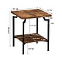 Household Essentials Crown 18.5"W x 18.5"D Laminate Side Table, Hickory/Black (8247-1)~#|#~2FEAA727-F2E5-44DA-8E4DEDFED8B70401_sc7