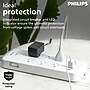 Philips Adapter Spaced 7-Outlet Surge Protector with USB Charging, 1500J,  6 ft. Braided Cord, White (SPP3983W/37-T1)~#|#~2FEB2ABF-487D-4E91-B7742E7ED7D4837C_sc7