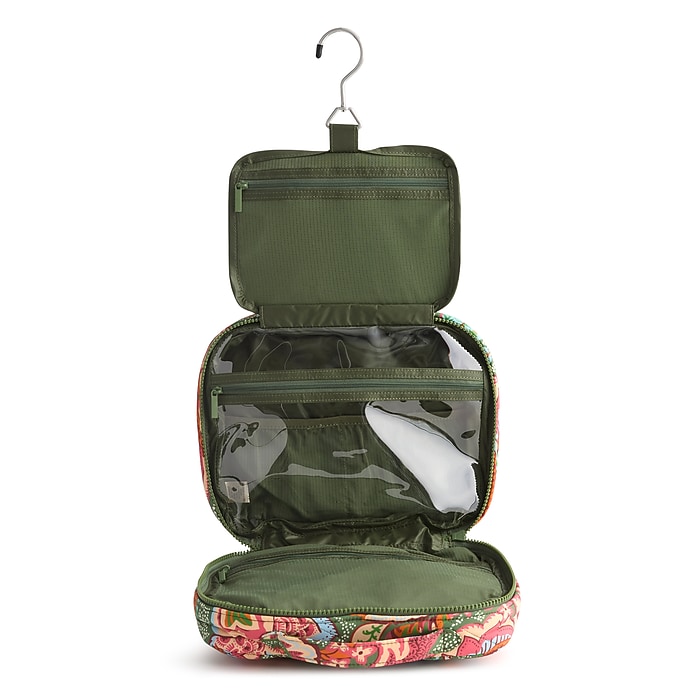 hanging travel toiletry bag vera bradley Watch Details of my on Amazon Live Outlet Exclusive Interior features three mesh zip compartments Wipe Vera Bradley Hanging Travel organizer