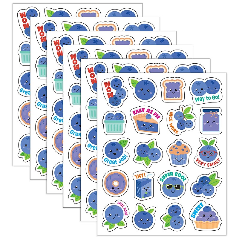 Teacher Created Resources Blueberry Smelly Stickers, Multicolored, 120/Pack, 6/Packs/Bundle (TCR9452-6) image 1