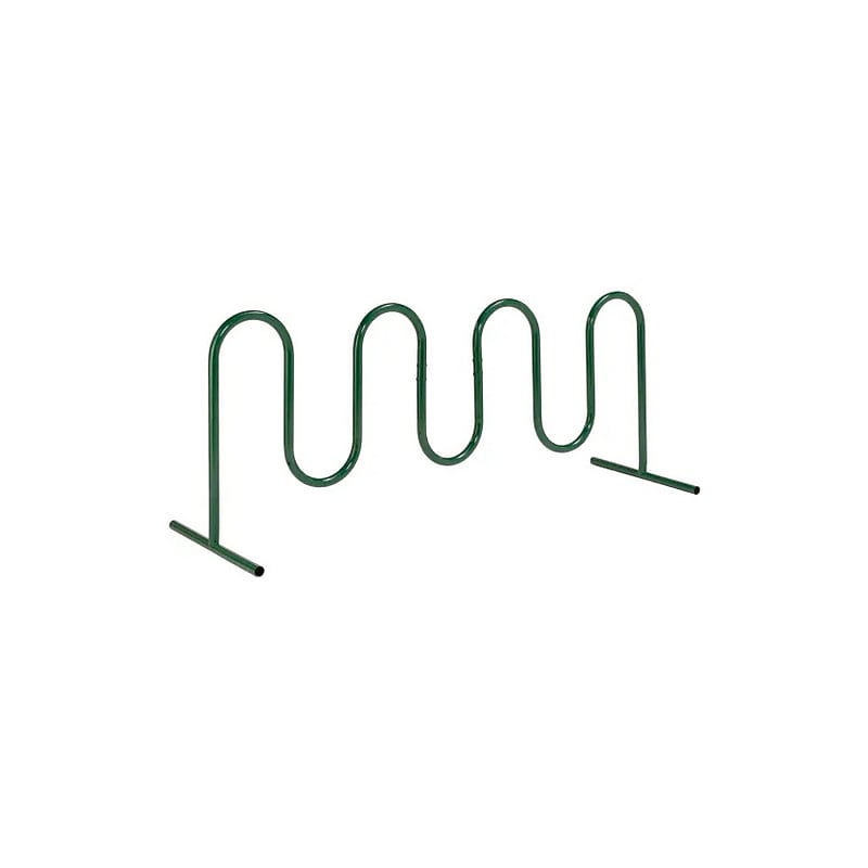 Global Industrial Wave Bike Rack, 9-Bike Capacity, Free Standing, Green (652779FGN) image 1