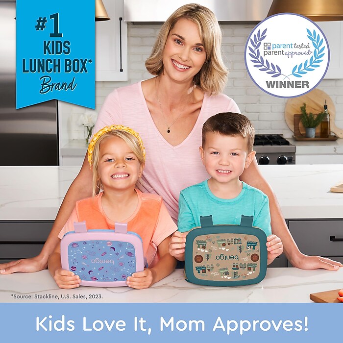 bentgo Kids Bento Box, 5-Compartment, Lavender Galaxy, 19.2 oz