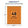 Avery Burst Multipurpose Labels, 1", Bright Orange, 480/Pack (94606)~#|#~2FFB0287-B5C9-4CA2-AE3820935304C7F3_sc7