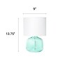 Creekwood Home Round Modern Glass 13.75" LED Table Lamp, Aqua/White (CWT-1015-AW)~#|#~2FFCED70-575B-4183-8269C0CD5A5DB5D7_sc7