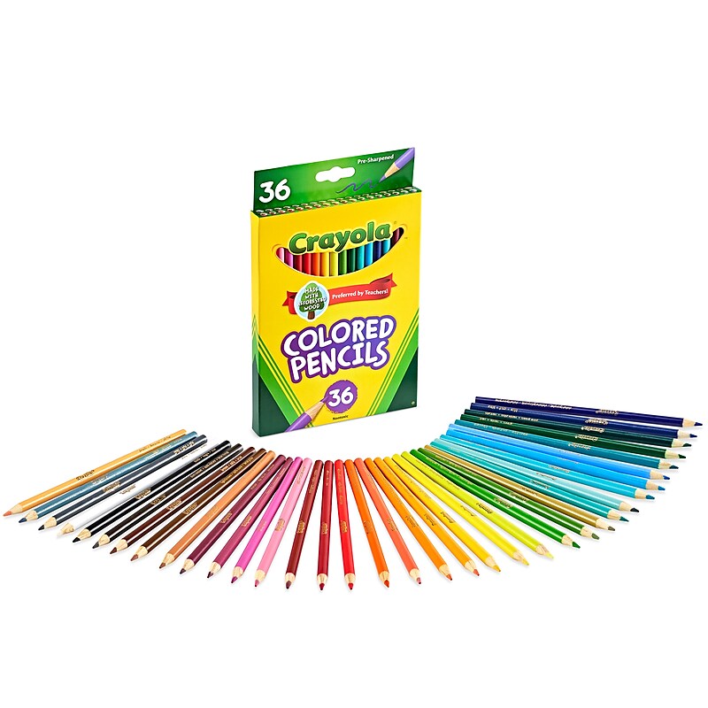 Crayola Kid's Colored Pencils, Assorted Colors, 36 Pencils/Pack (68-4036) image 1