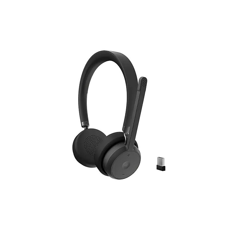 Lenovo USB-A Noise Canceling Bluetooth Stereo Computer Headset, MT Certified (4XD1M80020) image 1