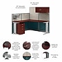 Bush Business Furniture Office in an Hour 63"H x 65"W L-Shaped Cubicle Workstation, Hansen Cherry (WC36494-03STGK)~#|#~2FFF2F0D-A11A-41E2-82AA6B47A0ABD71A_sc7