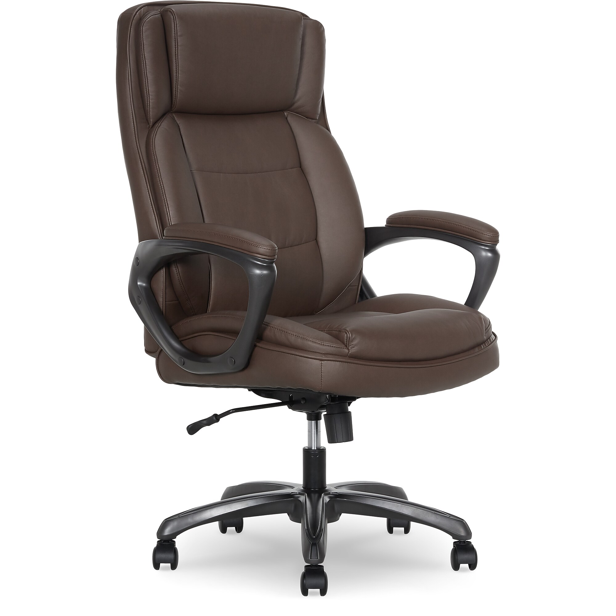 Thomasville Lansing Ergonomic Polyurethane Big & Tall Chair, 400 lb. Capacity, Dark Walnut Brown (52398-DBRN) Simolary simolary.com