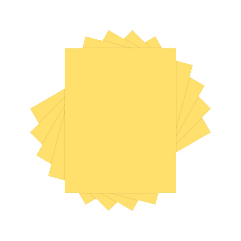 Lettermark Colors 30% Recycled Colored Paper, 20 lbs., 8.5" x 11", Goldenrod, 500 Sheets/Ream (94299) image 1
