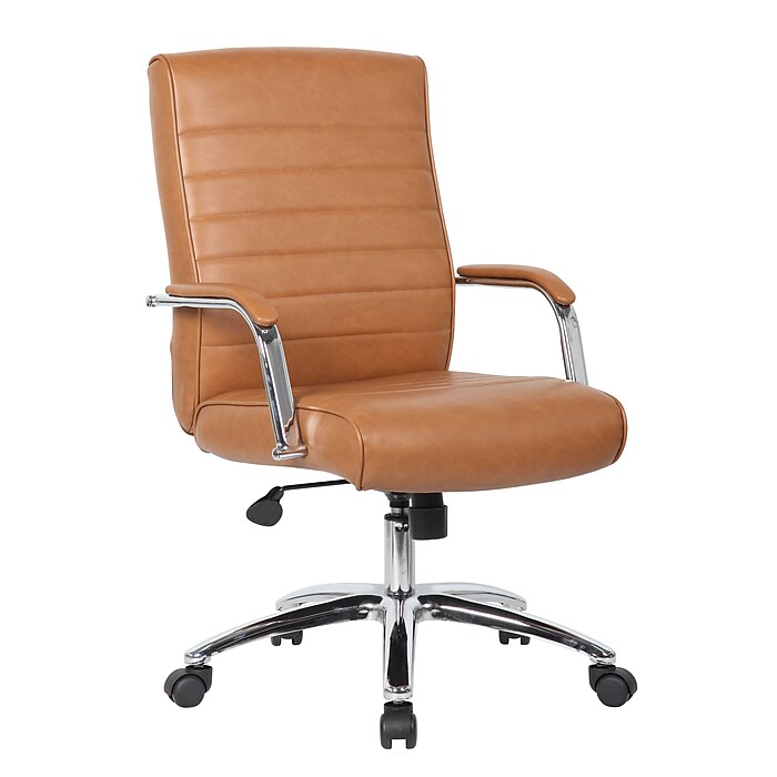 Boss Vinyl Executive Conference Chair, Caramel (B696CRB-CML) | Staples