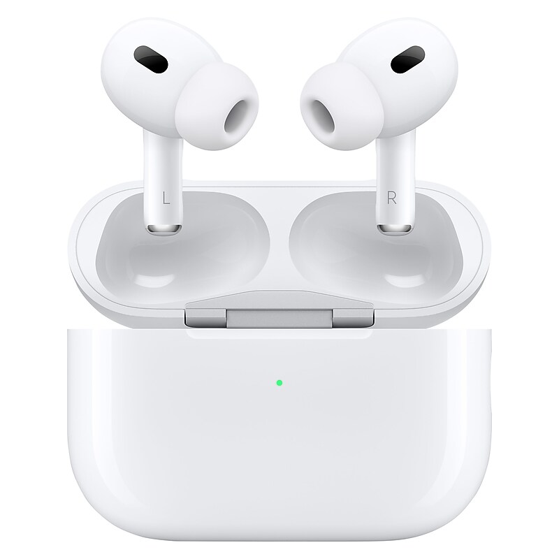 Apple AirPods Pro (2nd Generation) with MagSafe Charging Case USB‑C, White (MTJV3LL/A) image 1