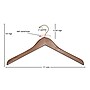 Nahanco 17" Flat Top Hanger, Gold Hook, Walnut, 100/Box (8317GH)~#|#~301B1505-68F9-4D1C-AF9C18411FF77CD4_sc7