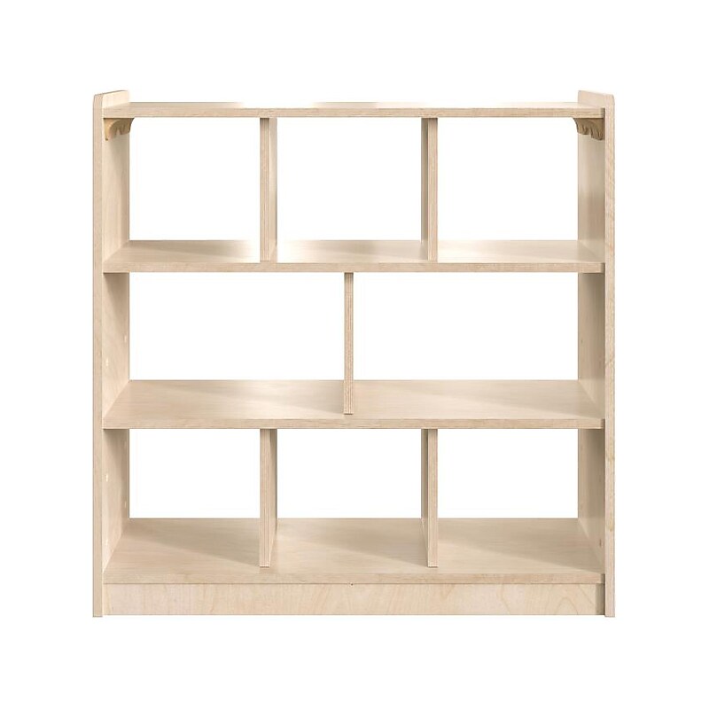 Flash Furniture Bright Beginnings 8-Section Modular Storage Unit, 31.5"H x 31.5"W x 11.75"D, Brown (MK-ME10513-GG) image 1
