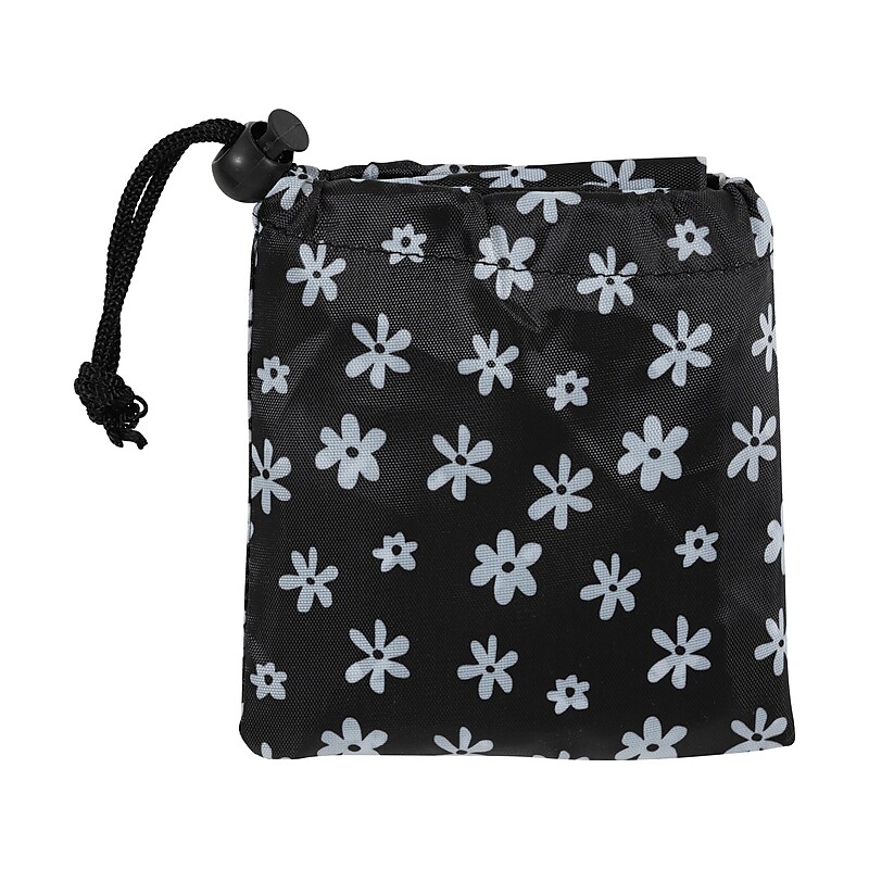 Merangue Black-and-White Floral Reusable Shopping Bag, 21.6" x 16.9" (1008-3180-00-000) image 1