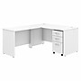 Bush Business Furniture Studio C 60"W L Shaped Desk with Mobile File Cabinet and Return, White (STC008WH)~#|#~30230426-CF04-49CB-902E0969BF530C78_sc7