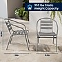 Flash Furniture Metal Restaurant Stack Chair with Aluminum Slats, Silver (TLH-017C-GG)~#|#~302389C8-AABF-4AB9-BFACFE5E112F2772_sc7