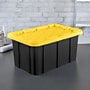Sterilite 68 Quart Industrial Garage Tote with Snap-on Lid, Plastic, Yellow/Black, 6/Carton (50639Y06CT)~#|#~30262201-991D-4135-9EC2AEE8F94AD0E3_sc7