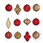Nearly Natural Holiday Lux Shatterproof Red Christmas Tree Ornament Set, 100mm, 12/Set (D1004-RD)~#|#~302D4B34-34B9-4517-84B1356923E30FA5_sc7