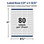 Avery Laser/Inkjet Rectangle Multipurpose Labels, 0.5" x 1.75", Clear, 400 Labels/Pack (94203)~#|#~302DB070-84AD-48A4-B38B394870C7928E_sc7