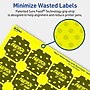 Avery Square Scalloped Laser/Inkjet Multipurpose Labels, 1-5/8" x 1-5/8", Neon Yellow (1600/Box)~#|#~30309C1E-2D1E-4E37-BC1E2CA70A53C004_sc7