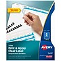 Avery Index Maker Paper Dividers with Print & Apply Label Sheets, 5 Tabs, White, 5 Sets/Pack (11431)~#|#~30312431-198C-46E4-942FED13D23BE1BA_sc7