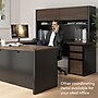 Bestar Connexion 72"W L Shaped Desk with Drawers, Hutch, and Keyboard Tray, Slate (93859-59)~#|#~3036FBE8-6EDB-4A1A-8E08EB195DACE693_sc7