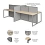 Bush Business Furniture Easy Office 4 Person Cubicle Desk, Natural Elm (EOD660NE-03K)~#|#~30386B9E-0E12-45FC-A7653CB74B928DE1_sc7