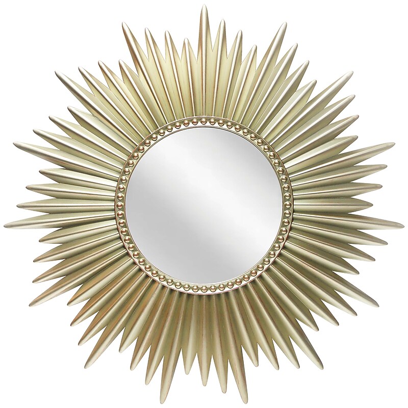 Infinity Instruments Sunburst Gold Plastic Framed Wall Mirror, 24" (20260GD-MR) image 1