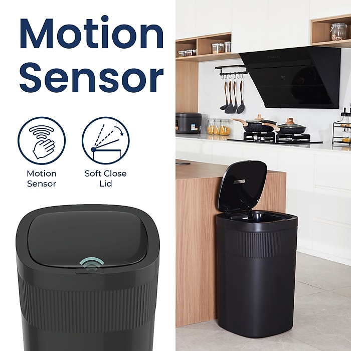 Nine Stars Stainless Steel Touch Tap & Motion Sensor Trash Can