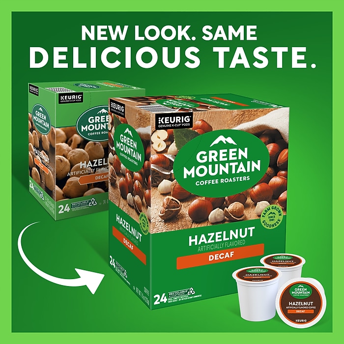 Green Mountain Hazelnut Decaf Coffee Keurig® K-Cup® Pods, Light