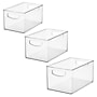 iDESIGN Small Stackable Plastic Storage Bin, Clear, 3/Pack (23107)~#|#~303F4A0F-FEF5-42D2-BB0B837C547FAFEB_sc7
