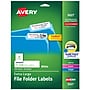 Avery TrueBlock Laser/Inkjet Extra Large File Folder Labels, 15/16" x 3-7/16", White, 450 Labels/Pack (5027)~#|#~304959CA-F643-4A69-942C639208A5A701_sc7